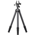 Leofoto SA-364C Tripod volledig statief uitgeklapt met MK-40 kogelkop en GS-3 klem