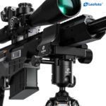 Leofoto SA-364C Tripod langwapen gemonteerd in GS-3 klem op statief als steun