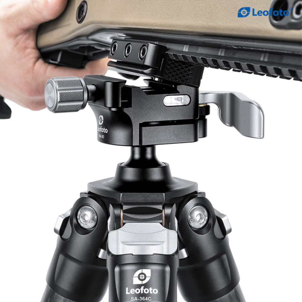 Leofoto SA-364C Tripod close-up van MA-30 klem met snelspanhendel onder Picatinny-rail