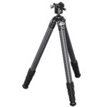 Leofoto-SA-364C-Carbon-tripod-and-rifle-mount-MA-40 Leofoto SA-364C Tripod volledig uitgeklapt carbon statief met MA-40 kop
