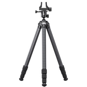 Leofoto SA-364CL Tripod volledig statief uitgeklapt met MK-40 kogelkop en GS-3 klem