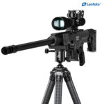 Leofoto SA-364CL Tripod langwapen gemonteerd op statief als stabiele schiet- of observatiesteun