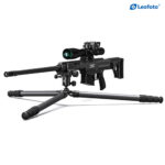 Leofoto SA-364CL Tripod langwapen in schietopstelling met bipod als praktijkvoorbeeld