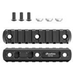 Leofoto MLP-100 Picatinny-rail productfoto met rail, M-Lok T-nuts en montageschroeven