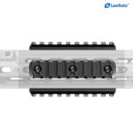 Leofoto MLP-100 Picatinny-rail gemonteerd op M-Lok handguard met drie bevestigingspunten