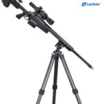 Leofoto-SA-324C-Carbon-tripod-with-rifle-mount-MA-30L-2 Leofoto SA-324C Tripod geweer gemonteerd op statief met MA-30L houder, totaalbeeld