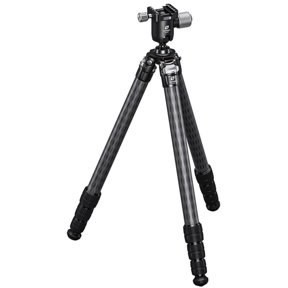 Leofoto SA-324C tripod volledig uitgeklapt carbon statief met MG-40 kop