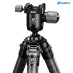Leofoto SA-324C tripod close-up van de MG-40 inverse kogelkop met bedieningsknoppen