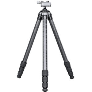 Leofoto SA-324CL Carbon Tripod volledig uitgeklapt carbon statief, vooraanzicht