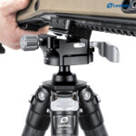 Leofoto SA-324CL Carbon Tripod close-up van MA-30 geweerhouder met Picatinny/Arca-klem en bedieningsknop