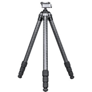 Leofoto SA-324CL Tripod volledig uitgeklapt carbon statief met MA-30L kop, vooraanzicht