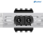 Leofoto MLP-40 Picatinny-rail gemonteerd op een M-LOK handguard als adapter voor accessoires