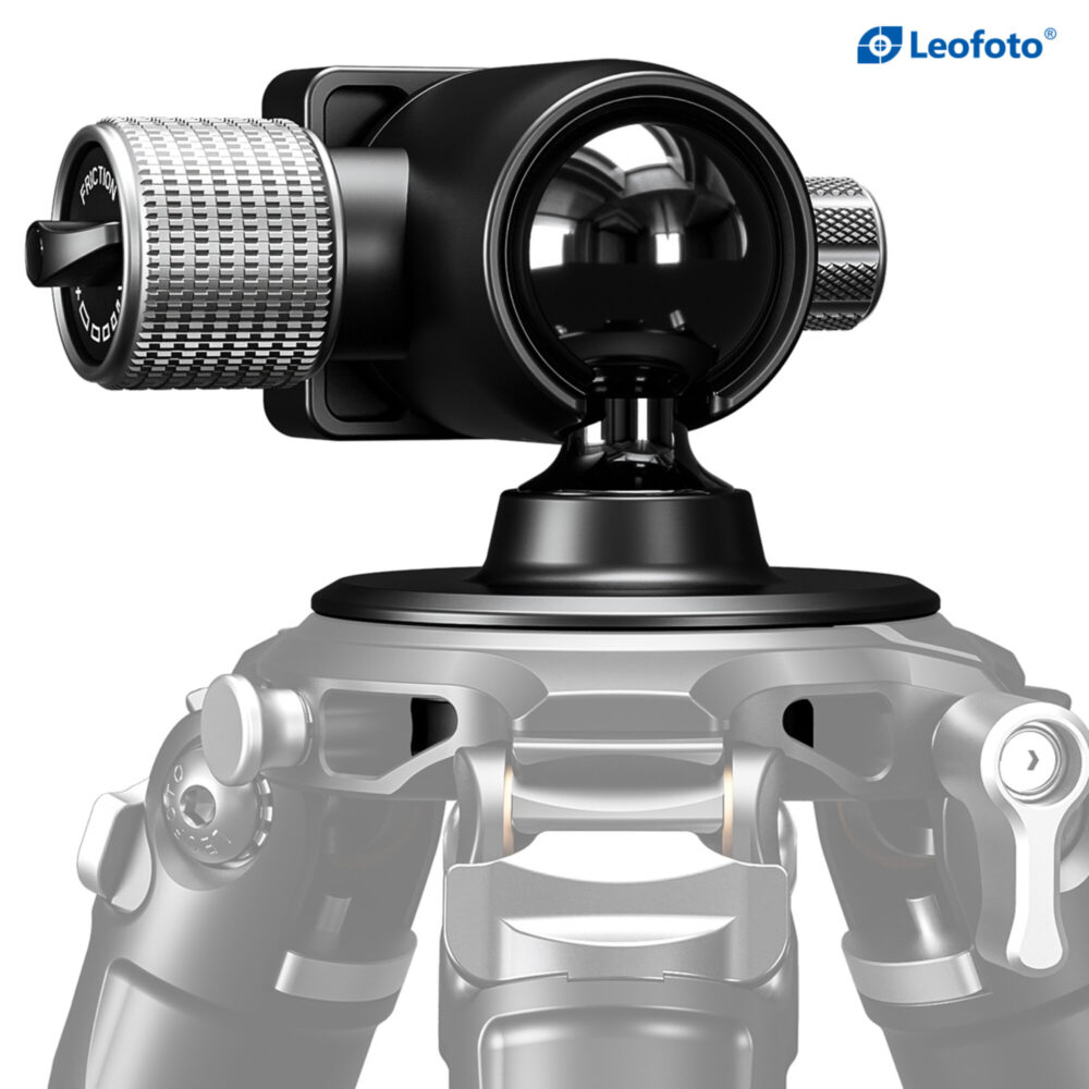Leofoto MAB-75G Geweerhouder gemonteerd op 75 mm statiefbasis als doelstok-opstelling