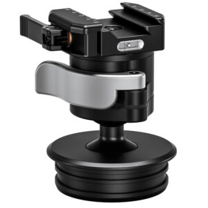 Leofoto MAB-75X Montageplatform detail van hybride Arca/Picatinny klem op 75 mm adapter