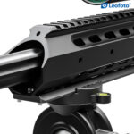 Leofoto GSP-300 Adaptersrail detailfoto van montage onder de handguard met M-Lok uitsparingen